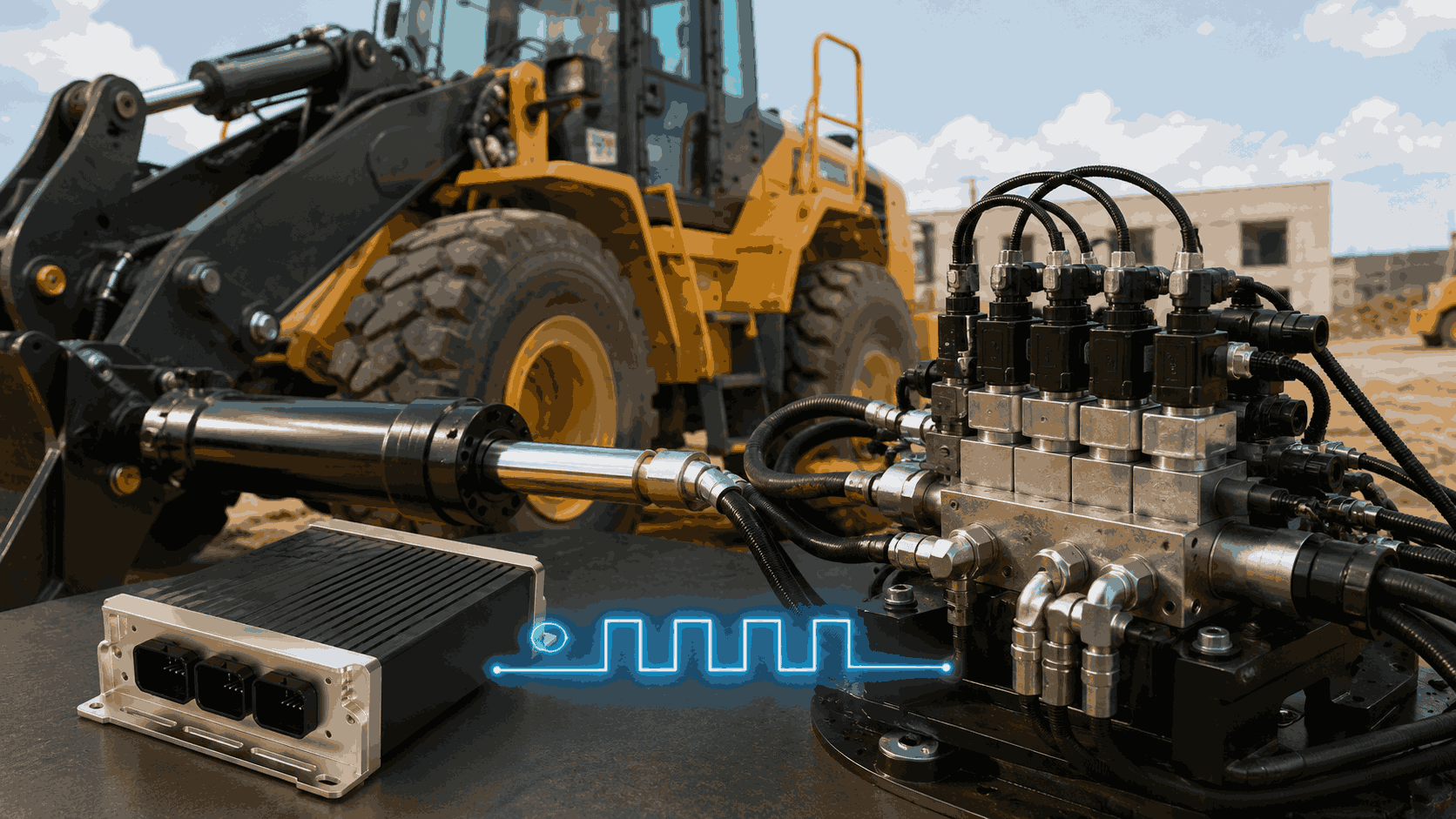 Control PWM de Válvulas Proporcionales en Maquinaria Móvil