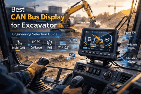 Mejor Pantalla CAN Bus para Excavadora (Guía de Ingeniería 2026)